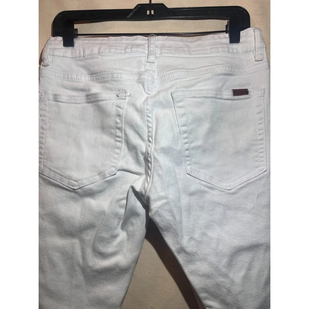 Platform Men's 32X30 White Platform Jeans Skinny Distressed Knee Pants A92